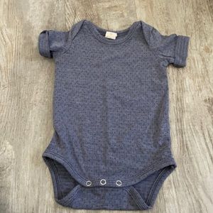 KATE QUINN NAVY BLUE SHORT SLEEVE ONESIE, SIZE0-3